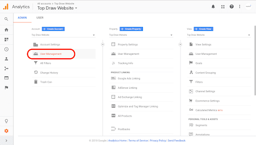 Google Analytics User Management