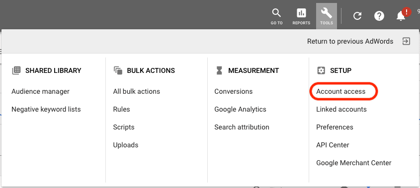 Google Ads Account Access